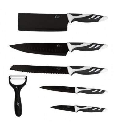Set de 6 Facas Cecotec Swiss Chef preto