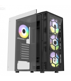 Caixa ATX Fantech HEXA CG73 RGB Preta