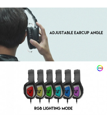 Auscultador Fantech JADE MH84 Multi-Plataforma RGB