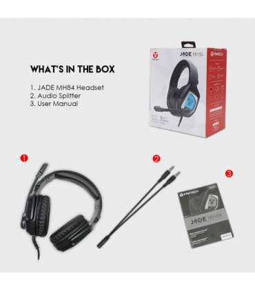 Auscultador Fantech JADE MH84 Multi-Plataforma RGB