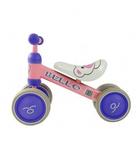 Bicicleta Equilíbrio Bello Rosa Rodas Duplas