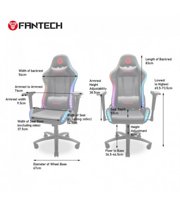Cadeira Fantech Gaming RGB GCR20
