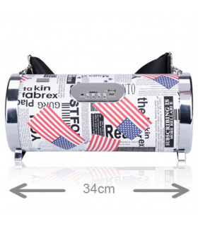 Coluna Portátil Z8Box Bazooka Bluetooth 20W US