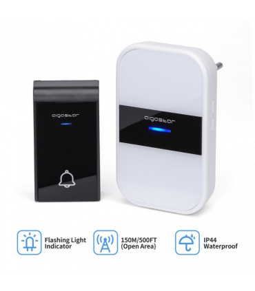 Campaínha Sem Fios AC Aigostar IP44 150 metros