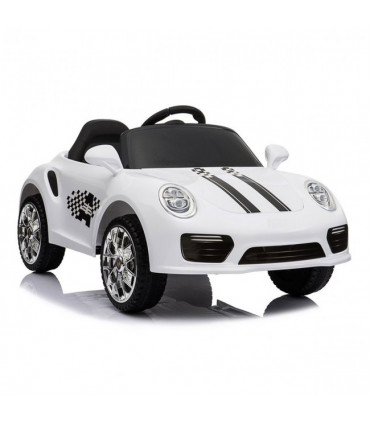 Carro Elétrico Desportivo Estilo Porcshe Bateria 12v c/ Comando Branco