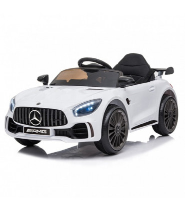 Carro Elétrico Mercedes GTR 12V Bateria c/ Comando Branco