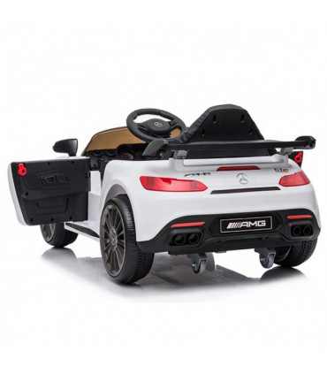 Carro Elétrico Mercedes GTR 12V Bateria c/ Comando Branco