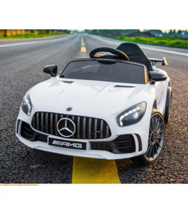 Carro Elétrico Mercedes GTR 12V Bateria c/ Comando Branco