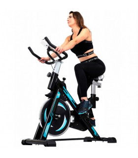 Bicicleta Spinning Malatec Preta/Azul