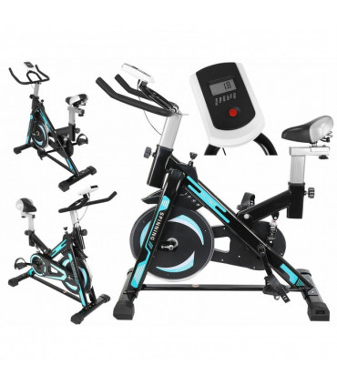 Bicicleta Spinning Malatec Preta/Azul