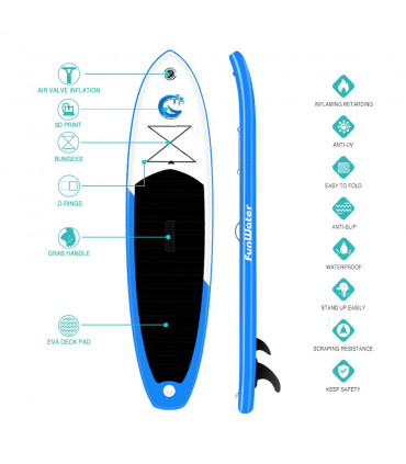 Paddle Insuflavel FunWater Azul