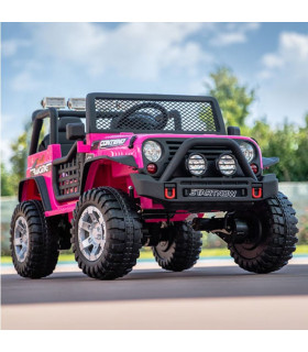 Carro Elétrico Jeep Rough Speed 4x4 Rosa