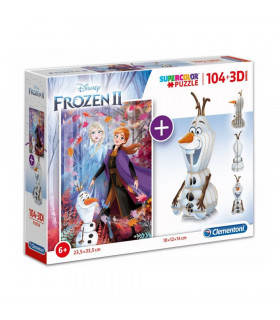 Puzzle 104pcs 3D FROZEN 2