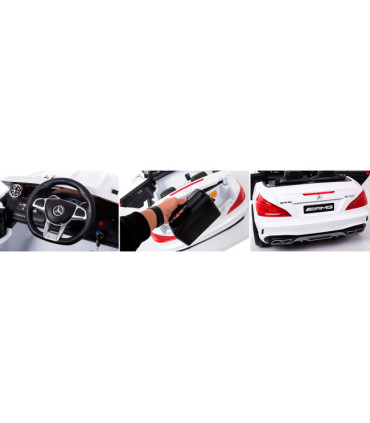 Carro Elétrico Mercedes SL65 12V Bateria c/ Comando Branco