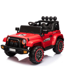Carro Elétrico Jeep FullTime 4X4 12V Bateria c/ Comando Vermelho