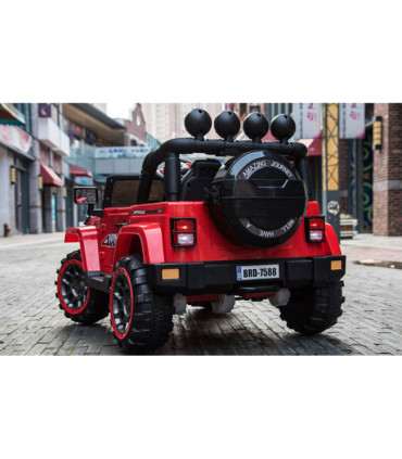 Carro Elétrico Jeep FullTime 4X4 12V Bateria c/ Comando Vermelho