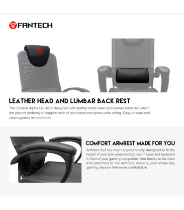Cadeira Fantech Office & Gaming GC185x Black