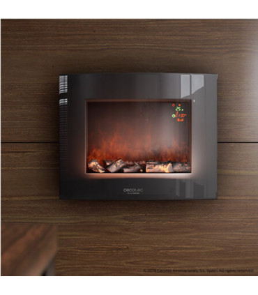 Lareira Elétrica Decorativa de Parede Cecotec Ready Warm 2600 Curved Flames