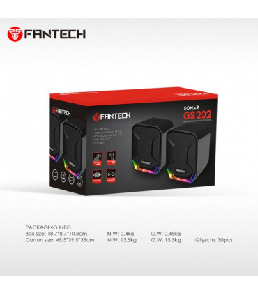 Colunas Fantech Sonar GS202 RGB