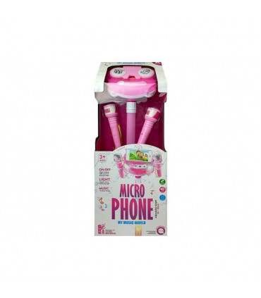 Conjunto Micro Phone Karaoke Duplo