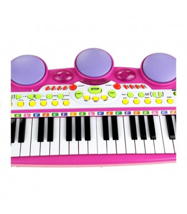 Piano com Microfone + Banco e Bateria